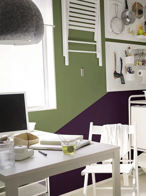 Inspiratie afbeelding van een groen paarse kamer